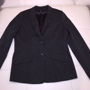 Dark grey pinstripe suit