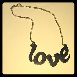 Gold love necklace