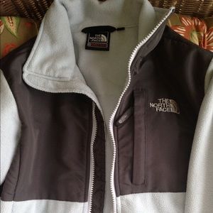 Light Blue/ Dark Grey North Face Jacket