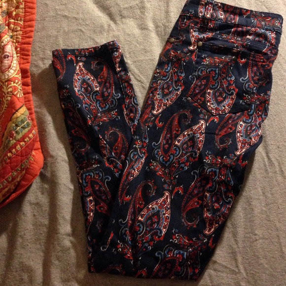 Patriotic color Pattern ankle pants
