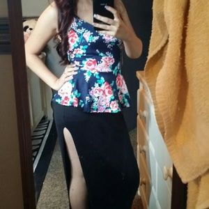 Floral shirt and maxi skirt ( open to offers)