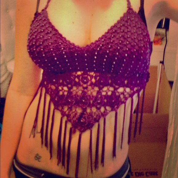 Purple boho top