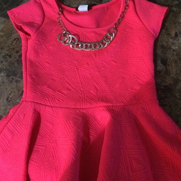 neon orange/pink peplum top