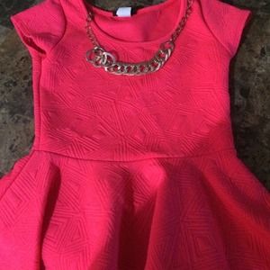neon orange/pink peplum top