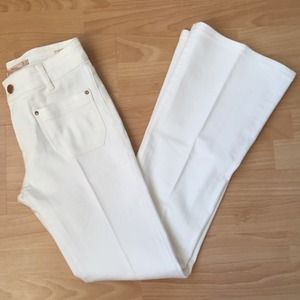 Zara flare leg white jeans