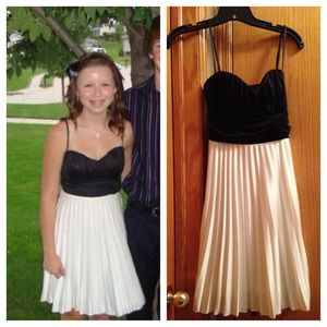 Black and white homecoming dress