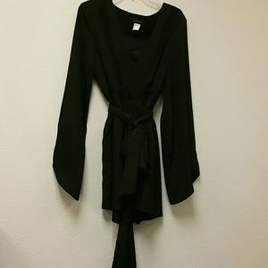 Long sleeve black romper
