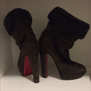Christian Louboutin suede boots