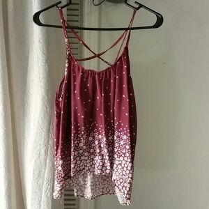 NWOT Floral spagetti top