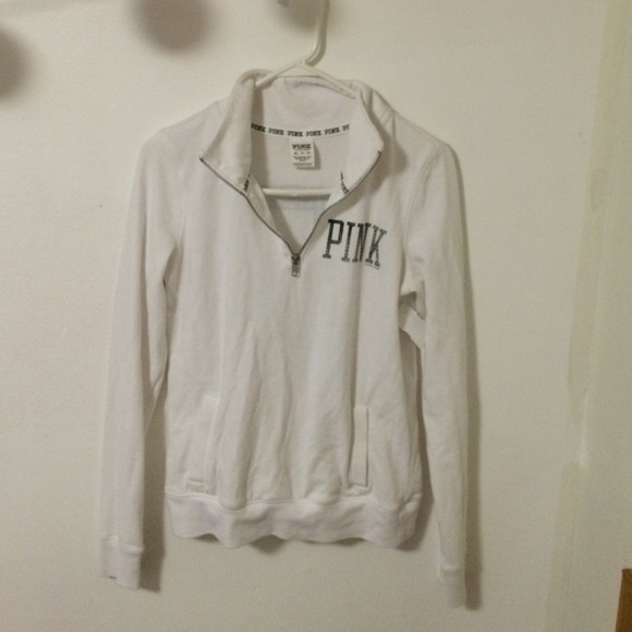 PINK VS white half zip
