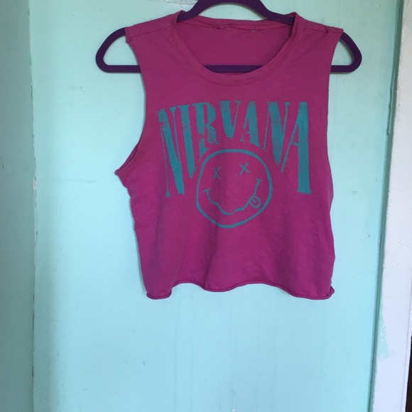 "Nirvana" Muscle Tee Crop Top