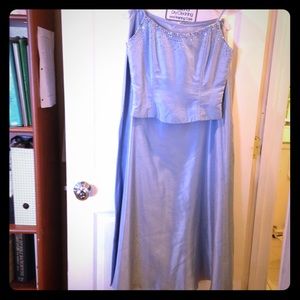 Formal blue top & long skirt size 8 / medium