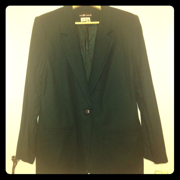 Dark Green Wool Blazer