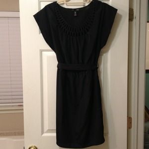 Bloomingdales Aqua black dress
