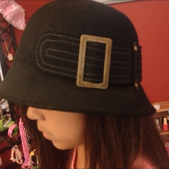 100% Wool Black Hat.  SCALA COLLECTION