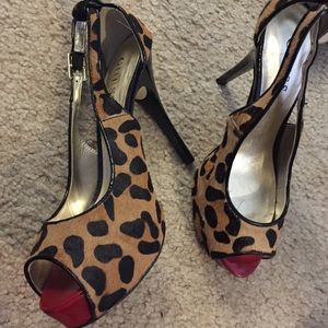 Guess leopard heels