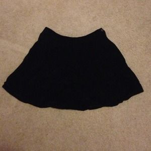 Velvet black circle skirt