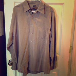 Men's tan dress shirt size XL