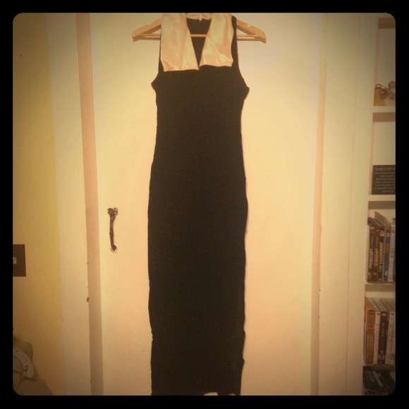 Vintage Black Velvet Dress