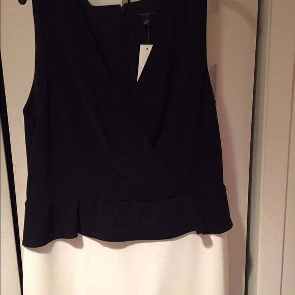 Ann Taylor black and white dress