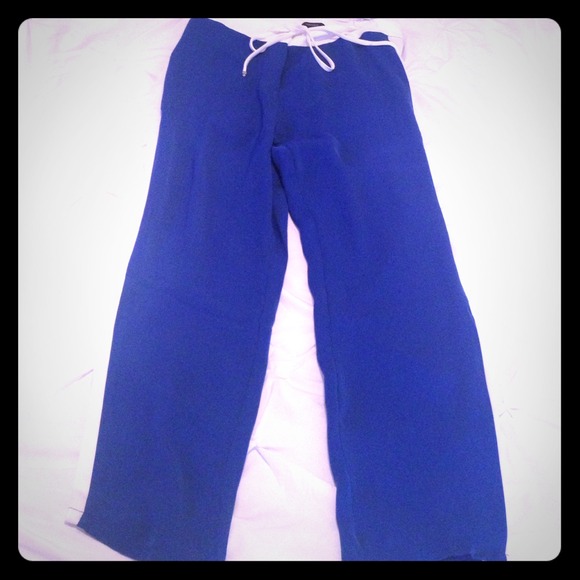 New long royal blue/ cream pants!!