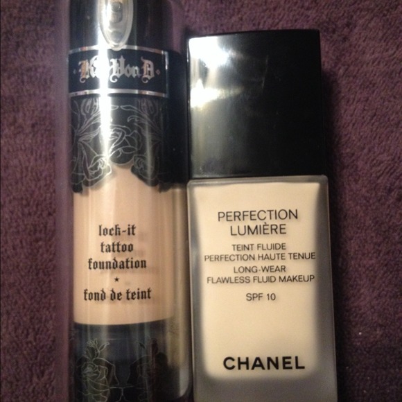 Kat Von d foundation and Chanel foundation