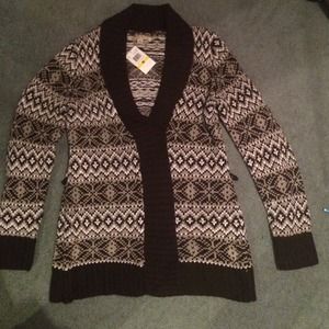 Carolyn Taylor Brown Combo Cardigan