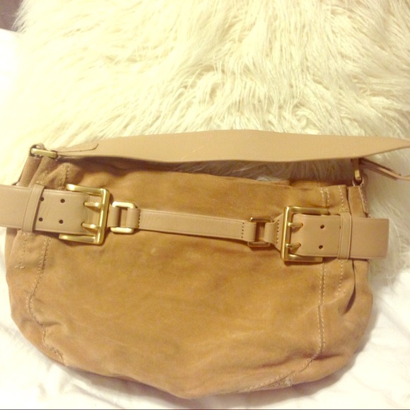 DKNY Light suede and leather bag