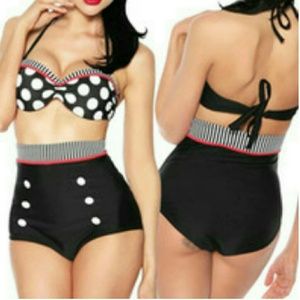 High waisted bathing suit