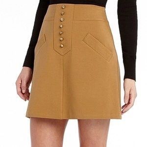 MANGO Seventies Camel High Waisted Skirt