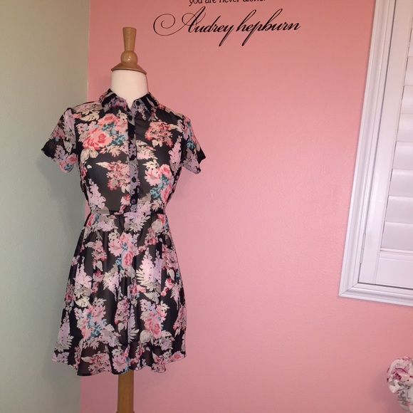 Band of Gypsies: Black Floral Dress