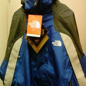 Beautiful North face coat blue black grey