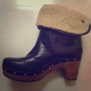 UGG leather black boots