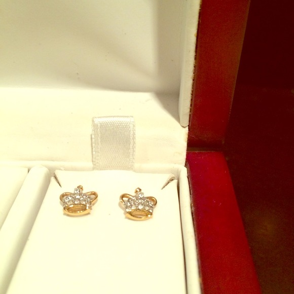 Juicy couture crown earrings