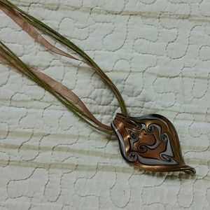 New Abstract Glass Pendant Necklace