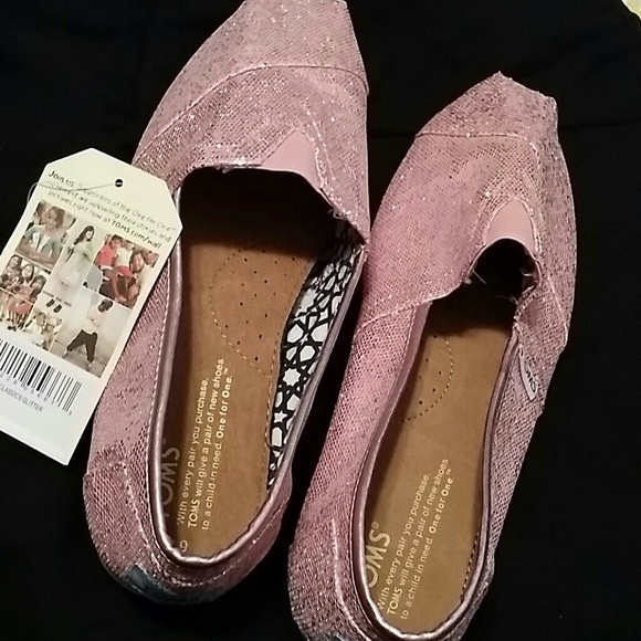 Pink glitter TOMS