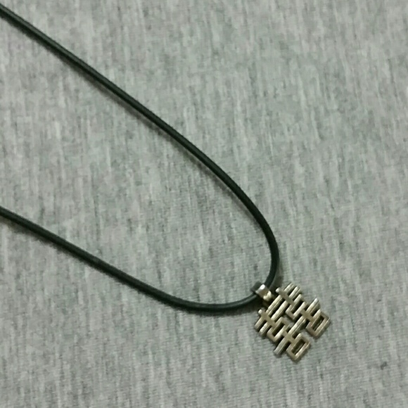 Asian Symbol Sterling 925 Pendant Necklace