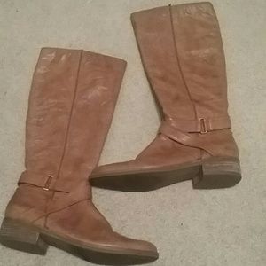 Cognac Color Leather Boots