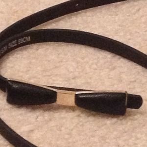 Leather, black, bow, belt