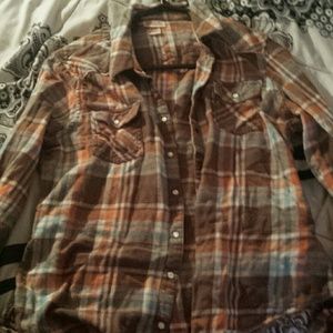 Button down plaid shirt