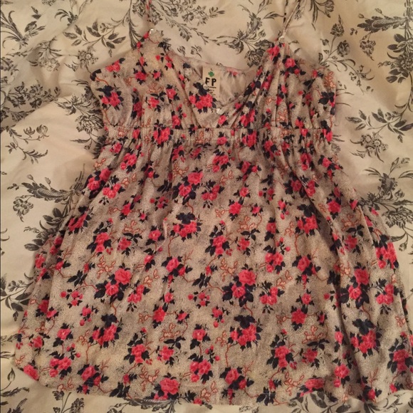 Free people floral loose tank