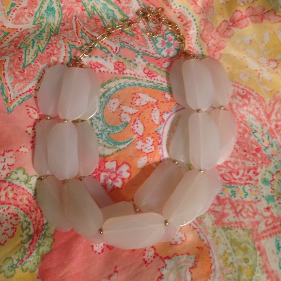 White Statement Necklace