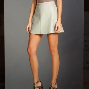 BCBG Grey Faux Leather Skirt