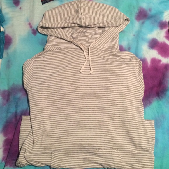 Gray & White Stripped Pullover
