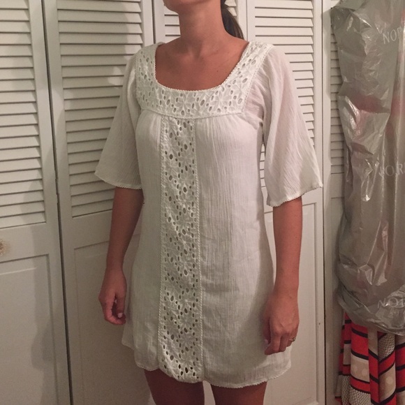 White lacy dress tunic