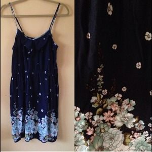 Navy Floral Dress