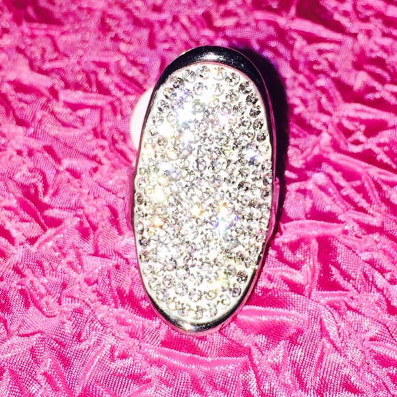 SOLD 💋 Crystal Steel Ring