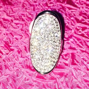 SOLD 💋 Crystal Steel Ring