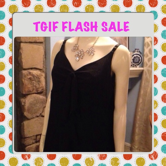 Lane Bryant Tops - Black with hints of silver shimmer hi-lo babydoll