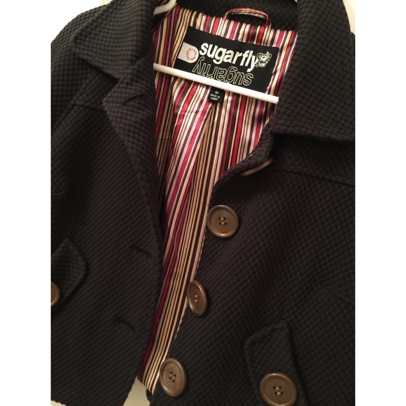 HP 🎉 Girl’s Sugarfly Cropped Pea Coat - Picture 2 of 3